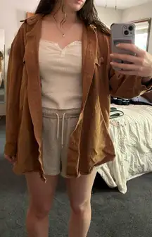 Princess Polly Brown Oversized Long Sleeve Button Up