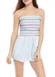 NWT Cabana by ™ Strapless Smocked Swim Romper Cover Up sz small.