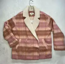 L*Space Jacket Womens M Stripe‎ Plaid About You Seashore Oasis Pink gorpcore
