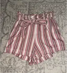 Hollister Striped Linen Shorts