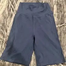 Chaser Navy Blue High-Waisted Bike Shorts