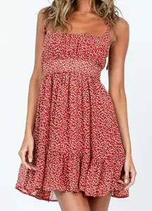 Princess Polly Red Floral Mini Dress