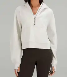 Lululemon Bone White Scuba Oversized Cropped Hoodie
