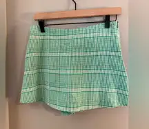 TCEC Green and White A-Line Mini Skort