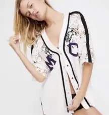 We The Free Baseball Like RMCU 84 Lace Insert Top Shirt Sz S NWOT