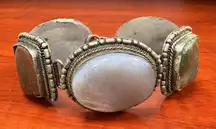 Vintage Ethnic Style Statement Bracelet with Assorted Gemstones Boho Jewelry‎