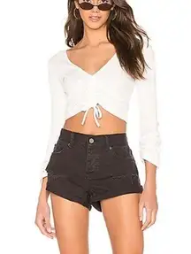 Rovolve Amuse Society cuffed denim shorts