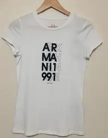 Armani Exchange White Fitted Polo T-Shirt