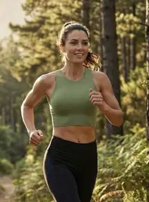 Sage Green Nike Yoga DRI-FIT High-Neck Crop Tank w/ Built-in Bra Size : M