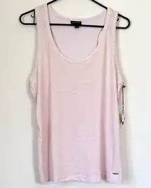 NWT Tahari Pink Tank Top - Size: Large