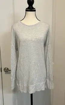 Workshop Republic Gray Modal Blend Pullover Top‎ L Long Sleeve Lightweight Soft