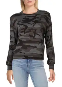 Rails Ramona Iron‎ Camo Print Gray Black Sweatshirt Pullover Top Women’s Size XS