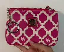 Dooney & Bourke Pink and Cream Wristlet
