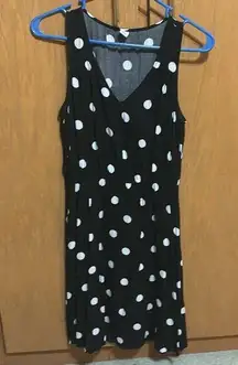 black and white polka dot dress