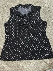 Polka Dot Sleeveless Top