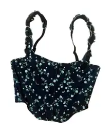 New URBAN OUTFITTERS Out From Under Floral Corset Top Size Small NWT