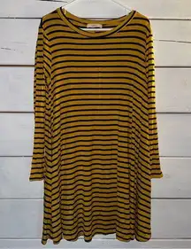 Striped Mustard Dress New without Tags