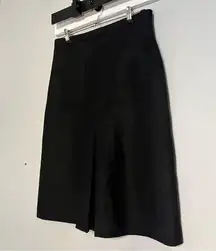 Pendleton Virgin Wool Pencil Skirt Dark Grey Gray Skirt Front Pockets Pleated 6