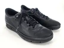 ECCO Black Leather Lace-Up Comfort Walking Shoes Women’s EU 37 US 6