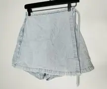 BLANKNYC Light Wash Denim Skort Drawstring Side Tie Skort Size 27