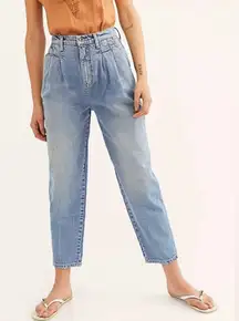 Free People Faded Love Pleated Jeans