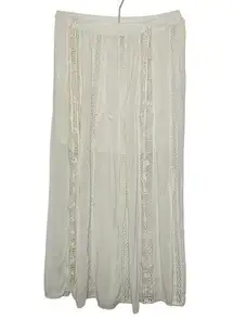 Monoreno Boho Cream Lace Maxi Skirt