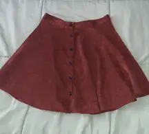 Orange button up skirt