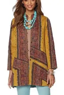 Rara Avis by Iris Apfel Quilted Kantha Fabric Jacket Sz. M