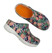 Dansko  Clogs Shoes Size 37 (6.5-7) Pineapple Kane Tropical Print Waterproof Slip