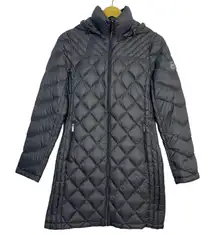Michael Michael Kors Gray Womens Packable Down Fill Jacket Parka Coat Size Small