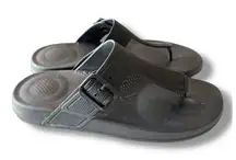 Fit Flop Sandals Iqushion Adjust Buckle Black Flip Flops Women's Size 10 Sandals