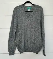 Sidriks Women’s Gray One Size 100% Alpaca Sweater Peru Peruvian