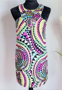 Alice & Trixie, Women's Jodi Silk Colorful Halter Neck Shift Dress, Size XS 2