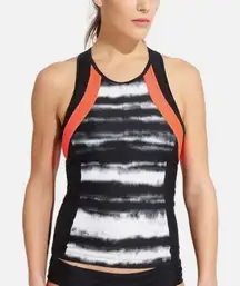 Athleta Streamline Tri Tank Top, Black Print