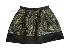 Vintage Pink Tartan Black and Gold Mini Skirt Holiday Festive Sz 12