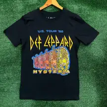 Def Leppard U.S. Tour '86 Hysteria T-Shirt Size Small