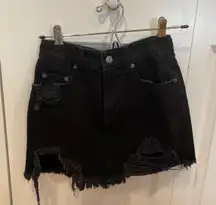 Black Jean Skirt