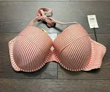 Shade & Shore 36DDD Cabana Striped Swim Top New