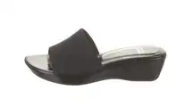 Y2K retro classic Black Scuba Microfiber Slides Sandals 6.5 N