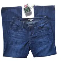 Cabi Y2K Flare Retro Womens Jeans Sz 2 Preppy Minimalist Dark Wash Classic Denim