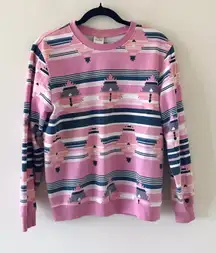 Blair Vintage Aztec Long Sleeved Lightweight Sweater