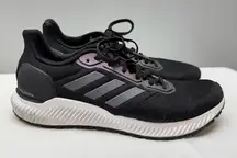 Adidas solarride black irridescent running walking athletic shoes women's 9