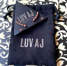 Luv AJ Rose Gold Diamond Kite Crawler + Stud Set Earrings