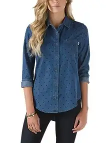 Women’s So Rowdy Dot Print Button-Down Shirt Size X-Small