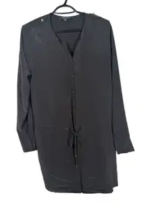 Rachel Zoe Womens Black Silk Romper Sz 4 Minimalist Quiet Luxury Breathable