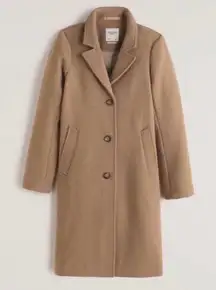 Abercrombie Wool-Blend Dad Coat in Light Brown