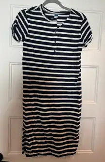 Old Navy Navy and White Striped Dress
