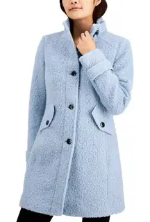 Maralyn & Me Single-Breasted Boucle Winter Coat Jacket Blue Women's Size 3x