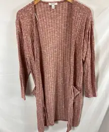 Nine West Ribbed Longline Cardigan Sweater Size Medium