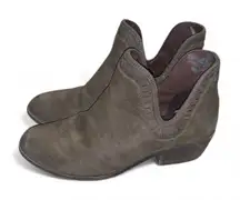 Pop Brown Faux Leather Ankle Boots